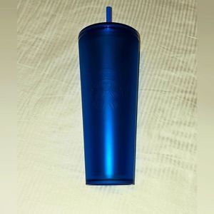NWT Starbucks Tumbler Blue soft feel.  24oz Cold Cup New